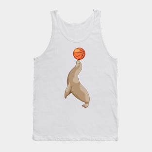 Seal with Basketball Tank Top